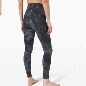 Lululemon Dark Gray Tie-Dye Align Leggings